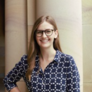 Dr Karen Massel in UQ's Great Court