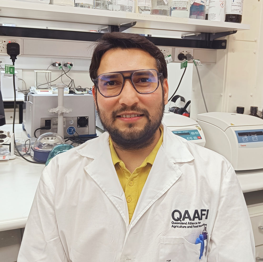 Headshot of Rahul Chandora in the laboratory 