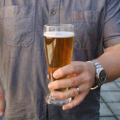 beer in hand