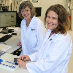 Associate Professor Mary Fletcher and Dr Natasha Hungerford in the lab