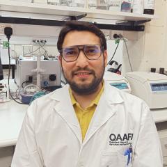 Headshot of Rahul Chandora in the laboratory